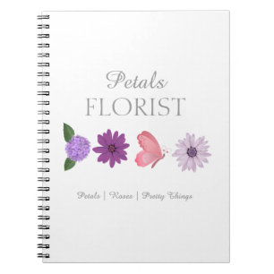 Modern Boutique Florist Business Branding Notebook