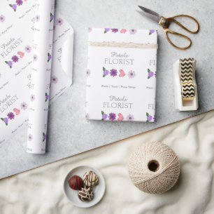 Modern Boutique Florist Business Branding Wrapping Paper