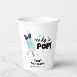 Modern Bow Ice Cream Ready To Pop Baby Shower  Paper Cups