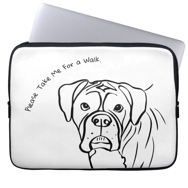 Modern Boxer: Edit Your Own Text Laptop Sleeve (Front)