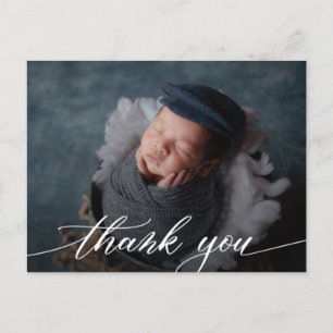 Modern Boy Baby Shower Thank You Postcard