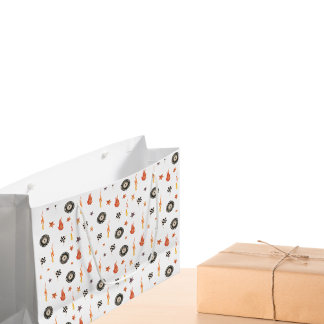 Modern Boys Trucks Racing Checkers Watercolor Large Gift Bag