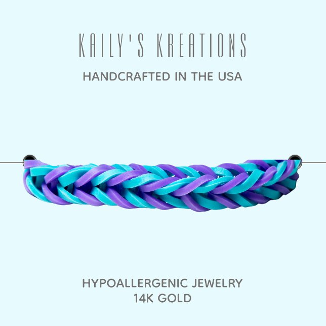 Modern Bracelet Display Light Blue Square   Business Card (Creator Uploaded)