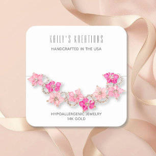 Modern Bracelet Display White  Square Paper Coaster