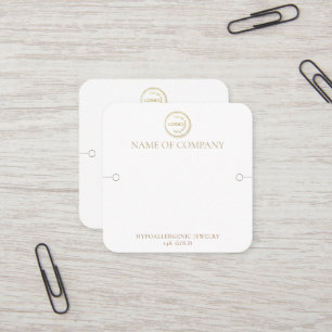 Modern Bracelet Display With QR Code and Logo  Square Business Card