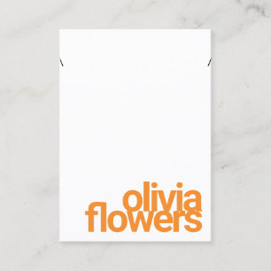 Modern Bracelet Necklace Bold Orange Font  Busines Business Card