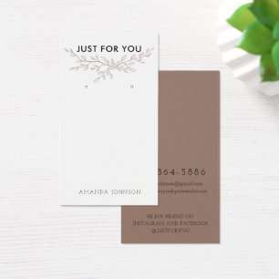 Modern Branch Earthy Earring Display Card