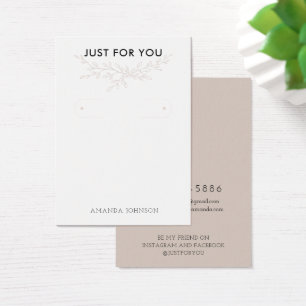 Modern Branch Earthy Hoop Earring Display Card