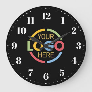 Modern Branded Company Business Logo Promotional Large Clock