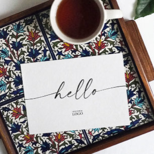 Modern Branded Hello Welcome Thank You Card