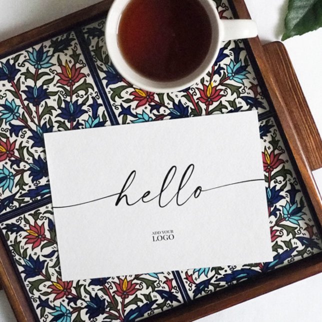 Modern Branded Hello Welcome Thank You Card (Creator Uploaded)