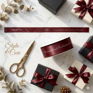 Modern Branded Ribbon Custom Business Style Wrap Satin Ribbon
