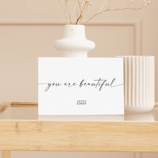 Modern Branded You Are Beautiful Thank You Card (Creator Uploaded)