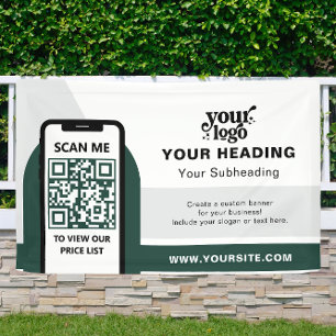 Modern Branding Professional Advertising QR Code Banner