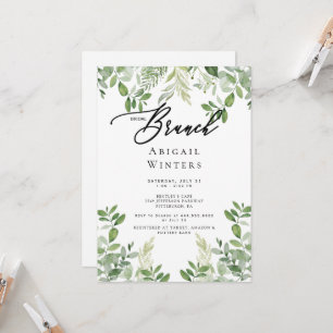 Modern Bridal Brunch Foliage Bridal Shower I Invitation