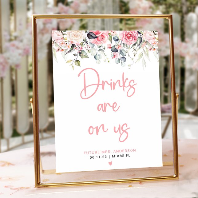Modern Bridal Shower Bar Sign (Creator Uploaded)