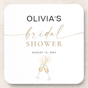 Modern Bridal Shower Coaster