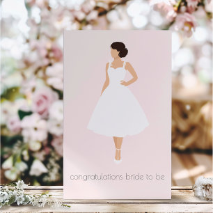 Modern Bridal Shower Congratulations Card