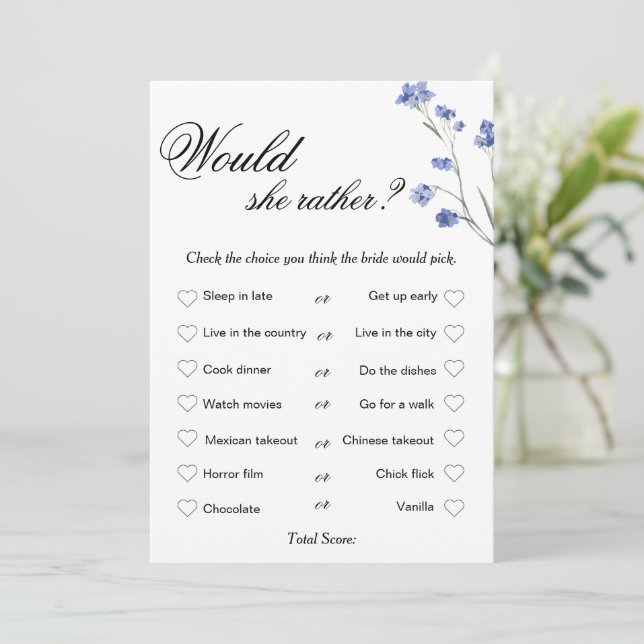 Modern Bridal Shower Game, Who knows the Bride  Holiday Card (Standing Front)