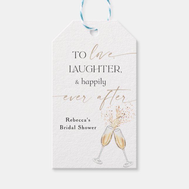 Modern Bridal Shower Gift Tag (Front)
