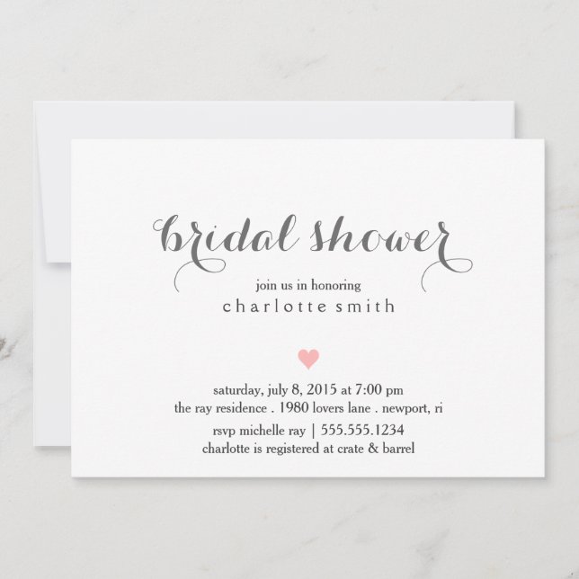 Modern Bridal Shower Invitation (Front)