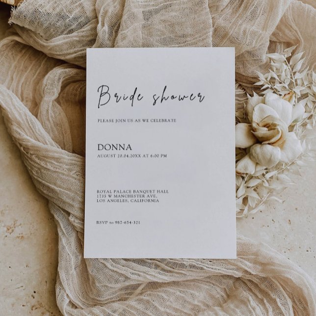 Modern Bridal Shower Invitation (Modern Bridal Shower Invitation)