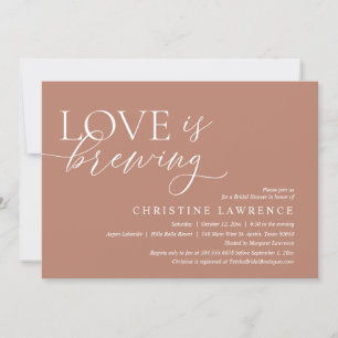 Modern Bridal Shower Party, Love is Brewing Invitation