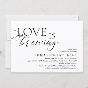 Modern Bridal Shower Party, Love is Brewing Invitation