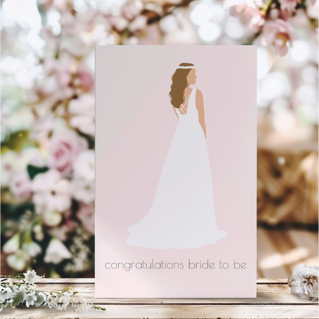 Modern Bridal Shower Pink Congratulations Card (Creator Uploaded)