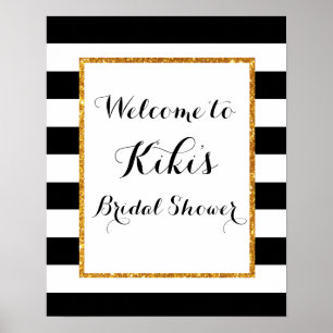 Modern bridal shower welcome sign