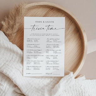 Modern Bride and Groom Trivia Game Invitation