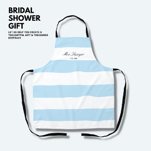 Modern Bride Blue Stripe Apron Bridal Shower Gift
