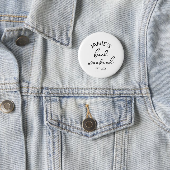 Modern Bride/Bridal Bachelorette Party 6 Cm Round Badge (In Situ)