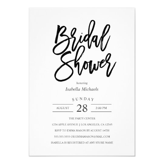 Contemporary Bridal Shower Invitations 8