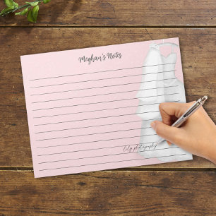 Modern Bride Planner Pink Vintage Wedding Dress Notepad