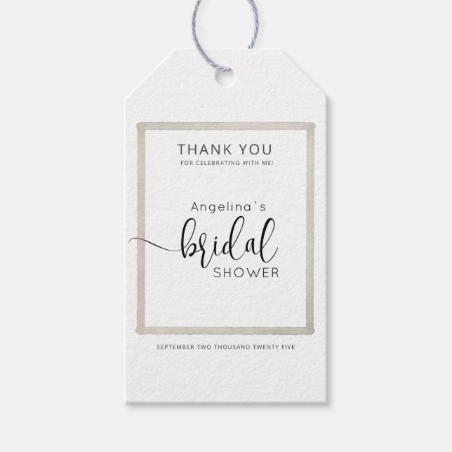 Modern Bride Shower Gift Tags  (Front)