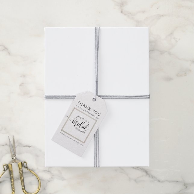 Modern Bride Shower Gift Tags  (With Twine)