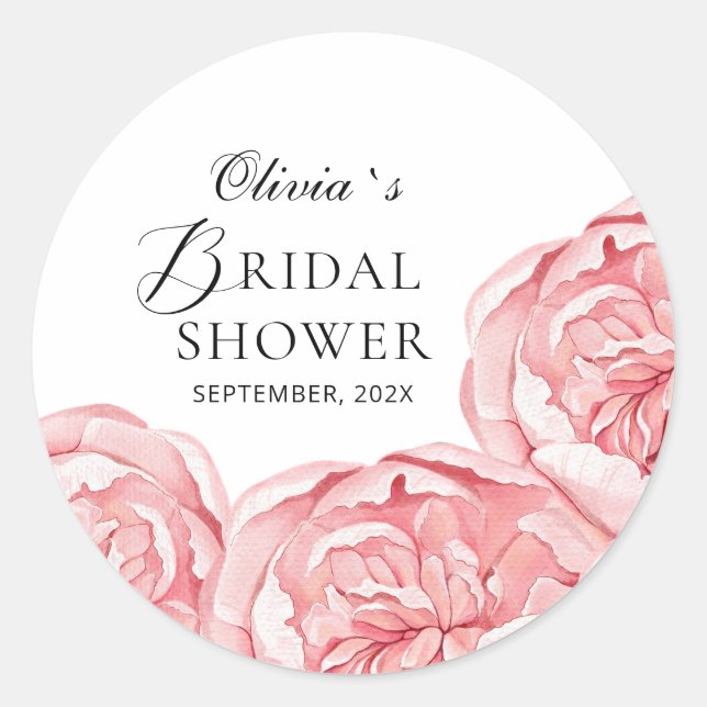 Modern Bride Shower Square Sticker  (Front)