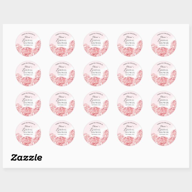 Modern Bride Shower Square Sticker  (Sheet)