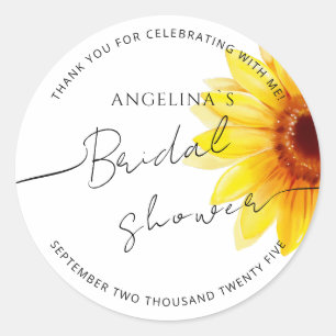 Modern Bride Shower Square Sticker 