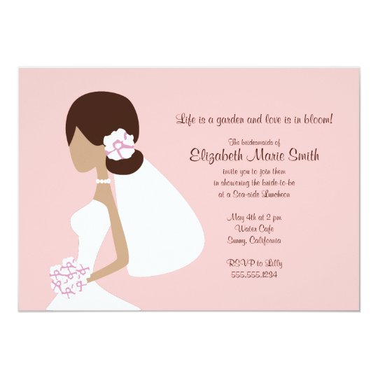 Modern Bride Silhouette Invitation