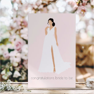 Modern Bride Wedding Dress Congratulations Card