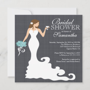 Modern Bride Wine Bridal Shower Invitations