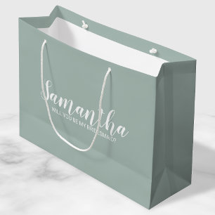 Modern Bridesmaid Proposal Large Gift Bag