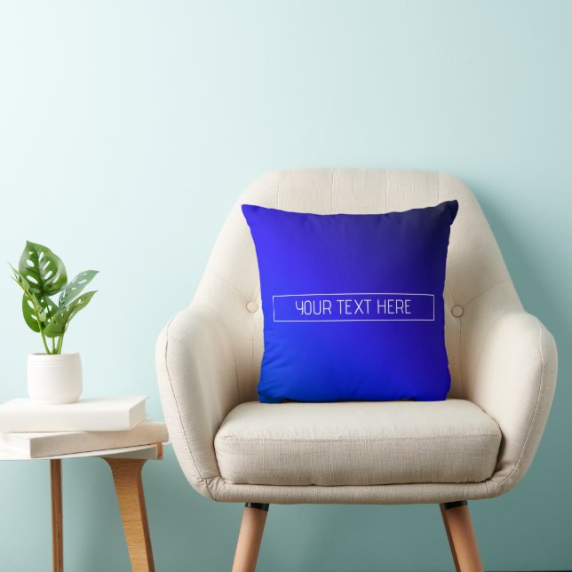 Modern Bright Blue & Purple Gradient Ombre Cushion (Chair)