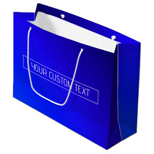 Modern Bright Blue & Purple Gradient Ombre Large Gift Bag