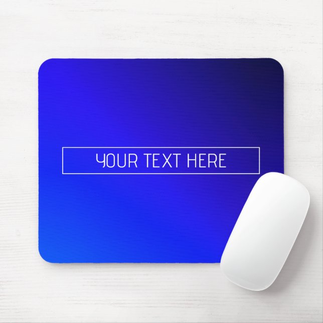 Modern Bright Blue & Purple Gradient Ombre Mouse Pad (With Mouse)