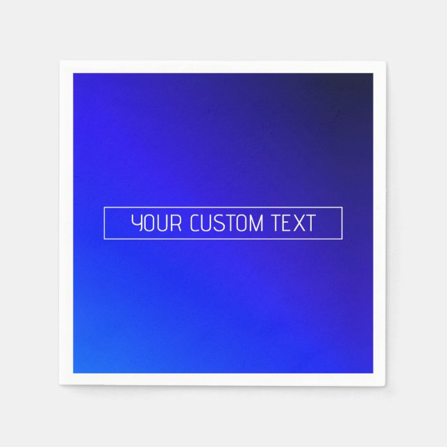 Modern Bright Blue & Purple Gradient Ombre Napkin (Front)