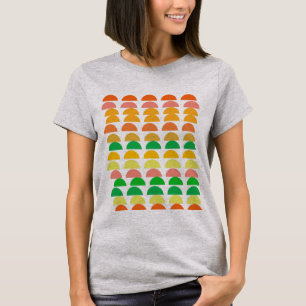 Modern Bright Citrus Geometric Shapes Design T-Shirt