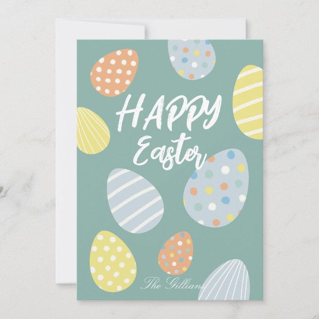 modern bright colourful easter holiday card (Front)